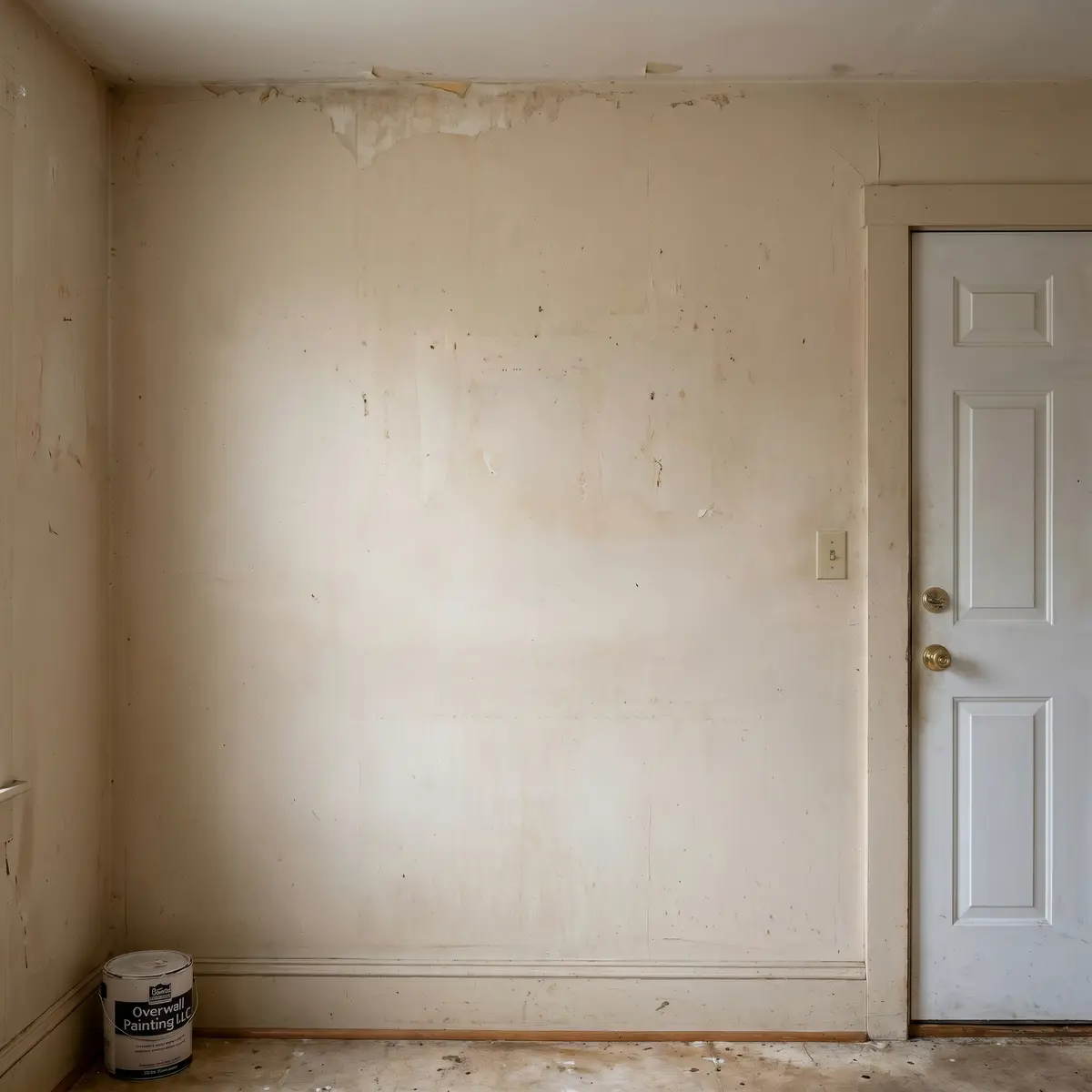 Plain dining room wall before wainscoting install Litchfield NH